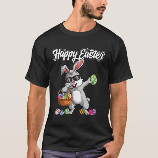 Dabbing Rabbit Easter Day Eggs Dab Bunny T-shirt (Voorkant)