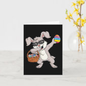 Dabbing Rabbit Easter Day Eggs Fun Toddler Boys Gi Kaart (Gele Bloem)
