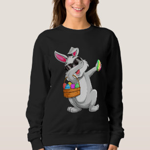 Dabbing Rabbit Easter Day Eggs Hunting Basket Dab Trui