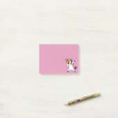 Dabbing Rainbow Unicorn Cute Post-it® Notes (Op bureau)