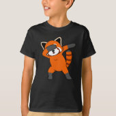 Dabbing Red Panda Cute Pet Animal Pandas Lover Gra T-shirt (Voorkant)