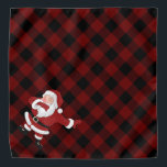Dabbing Red Pset Santa Claus | Fun Rustic Buffalo Bandana<br><div class="desc">Een grappig kerstontwerp met de dabbing Santa Claus in een koel,  feestelijk groen pak op een roestachtig gebuffelgroen geblazen gebuffel en zwarte lumberjack,  gerookt gingham. Voor andere kleuren of passende producten,  te bezoeken gelieve de opslag JustFharryn Zazzle,  of de ontwerper te contacteren,  c/o Fharryn@yahoo.com Alle voorgebe*houde rechten. #zazzlemade</div>