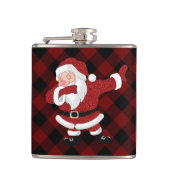 Dabbing Red Pset Santa Claus | Fun Rustic Buffalo Heupfles (Voorkant)
