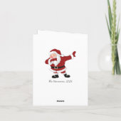Dabbing Red Santa Claus | Fun Holiday XMAS Humor Feestdagen Kaart (Achterkant)