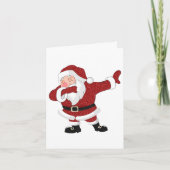 Dabbing Red Santa Claus | Fun Holiday XMAS Humor Feestdagen Kaart (Voorkant)