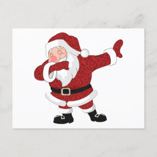 Dabbing Red Santa Claus   Fun Holiday XMAS Humor Feestdagenkaart
