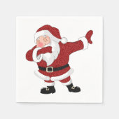 Dabbing Red Santa Claus | Fun Holiday XMAS Humor Servet (Voorkant)