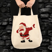 Dabbing Red Santa Claus | Fun Holiday XMAS Humor Tote Bag