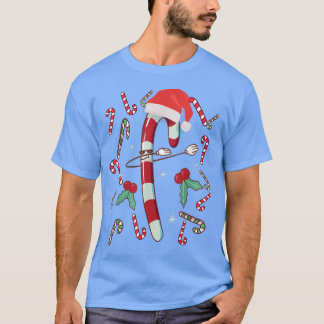 Dabbing Red White Candy Canes Merry Kerstmis 2021 T-shirt