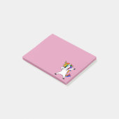 Dabbing Regenboog Eenhoorn Cute Post-it® Notes (Schuin)