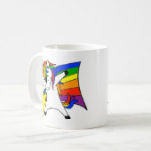 Dabbing Regenboog Ster Eenhoorn Koffiemok (Voorkant links)