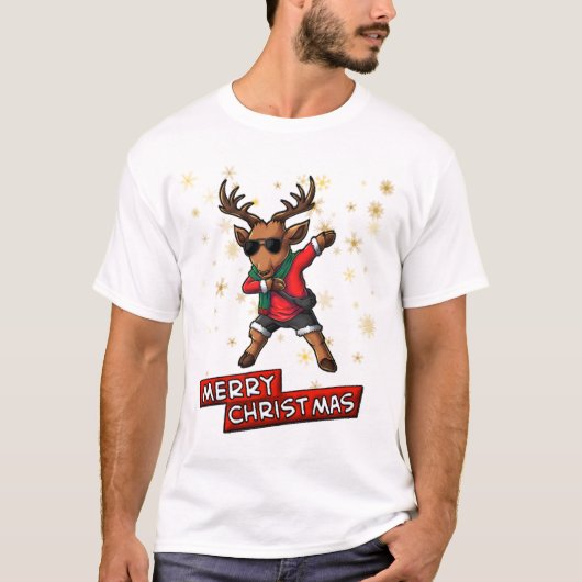 Dabbing Reindeer T-shirt (Voorkant)