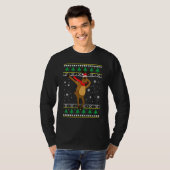 Dabbing Reindeer UGLY kerst Pajama Santa Hat T-shirt (Voorkant volledig)
