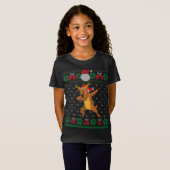 Dabbing rendier, lelijke kerst trui Xmas T-shirt (Voorkant volledig)