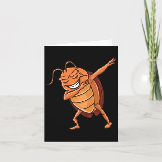 Dabbing Roach voor Bug Lover Kaart (Voorkant)