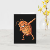 Dabbing Roach voor Bug Lover Kaart (Gele Bloem)