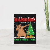 Dabbing rond de kerstboom A Kaart (Voorkant)