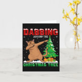 Dabbing rond de kerstboom A Kaart (Gele Bloem)