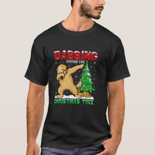 Dabbing rond de kerstboom Goldendoodle Dog T-shirt