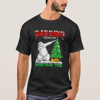 Dabbing rond de kerstboom Perzische kat Kerstmis T-shirt