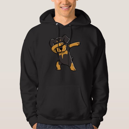 Dabbing Rottweiler 2 Hoodie (Voorkant)