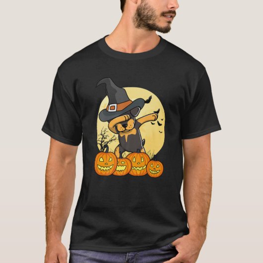 Dabbing Rottweiler Dab Dance Funny Dog Halloween G T-shirt (Voorkant)