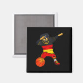 Dabbing Rottweiler Duitsland Jersey Duitse Schets Magneet (Voorkant / Achterkant)