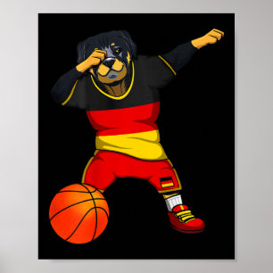 Dabbing Rottweiler Duitsland Jersey Duitse Schets Poster