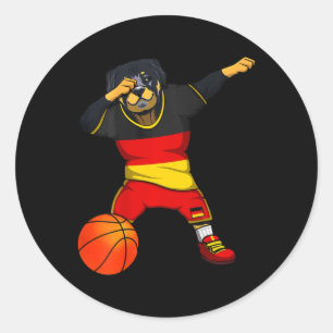Dabbing Rottweiler Duitsland Jersey Duitse Schets  Ronde Sticker