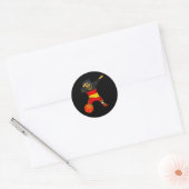 Dabbing Rottweiler Duitsland Jersey Duitse Schets  Ronde Sticker (Envelop)