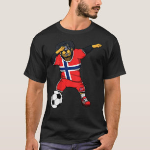 Dabbing Rottweiler Noorwegen Voetbal Fans T-shirt
