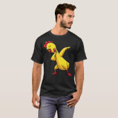 Dabbing Rubber Chicken Mannen Vrouwen Kinderen T-shirt (Voorkant volledig)