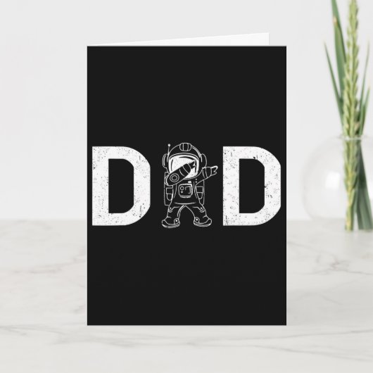Dabbing Ruimtevaarder Vader Papa Buitenruimte Plan Kaart (Voorkant)