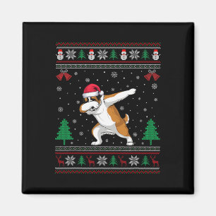 Dabbing Saint Bernard Dog Santa Hat Jongens Meisje Magneet