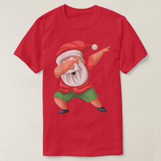 Dabbing Santa Beach Kerstman in juli Santa T-shirt (Design voorkant)