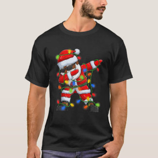 Dabbing Santa Black African American Boys Mannen C T-shirt