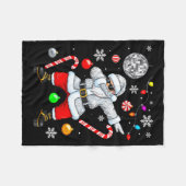 Dabbing Santa Christmas Disco Retro 70s 80s Vibes Fleece Deken (Voorkant (Horizontaal))
