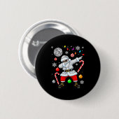 Dabbing Santa Christmas Disco Retro 70s 80s Vibes  Ronde Button 5,7 Cm (Voorkant /achterkant)