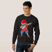 Dabbing Santa Christmas in July Boys Men Hawaiian  Trui (Voorkant volledig)