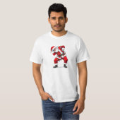 ​Dabbing Santa Christmas Lights Dance T-shirt (Voorkant volledig)