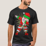 DABBING SANTA CHRISTMAS LIGHTS WRAPPED CUTE T-SHIRT<br><div class="desc">DABBING SANTA CHRISTMAS LIGHTS WRAPPED CUTE</div>