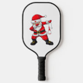 Dabbing Santa Christmas Scrub Pickleball Paddle (Voorkant)