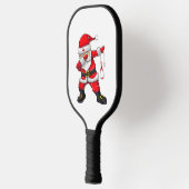 Dabbing Santa Christmas Scrub Pickleball Paddle (Links)