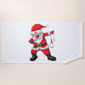 Dabbing Santa Christmas Scrub Strandlaken (Voorkant)