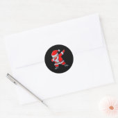 Dabbing Santa Claus Christmas Boys Men Funny Xmas Ronde Sticker (Envelop)