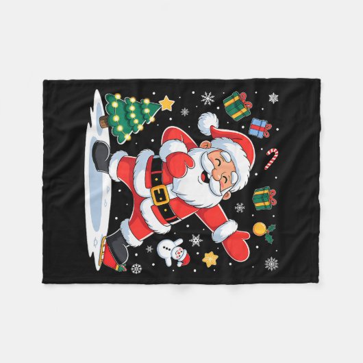 Dabbing Santa Claus Christmas Holiday Boys Kids Da Fleece Deken (Voorkant (Horizontaal))