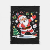 Dabbing Santa Claus Christmas Holiday Boys Kids Da Fleece Deken (Voorkant)