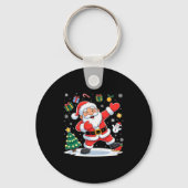 Dabbing Santa Claus Christmas Holiday Boys Kids Da Sleutelhanger (Voorkant)