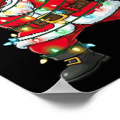 Dabbing Santa Claus Christmas Lights Xmas Dab Men  Poster (Hoek)