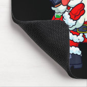 Dabbing Santa Claus Christmas Tree Lights Boys Kid Muismat (Hoek)